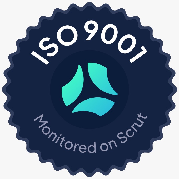 ISO 9001, monitored on Scrut
